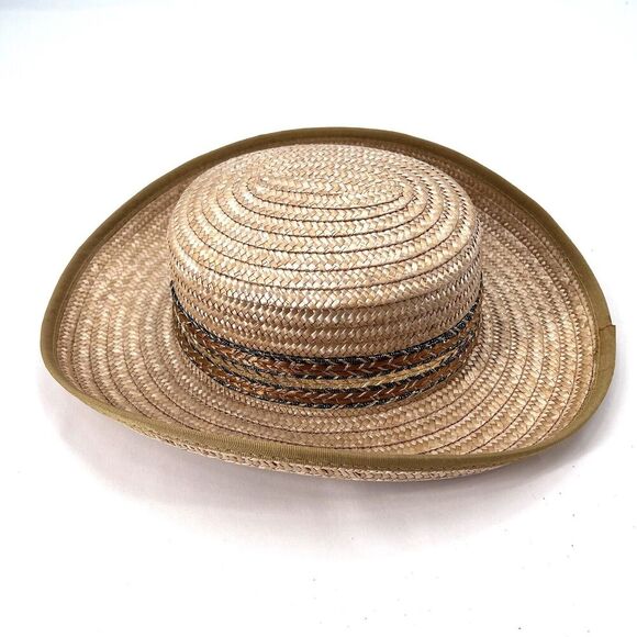 Miriam Lefcourt Designer Summer Straw Hat Made in Italy - Picture 3 of 6